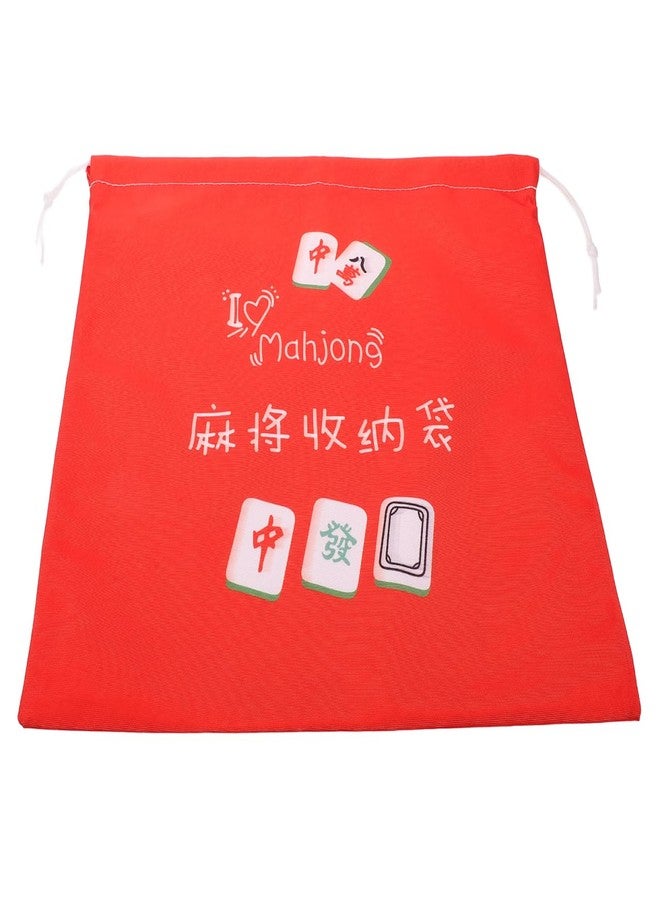 UTHCLO Mahjong Storage Bag Drawstring Oxford Fabric Lightweight Organizer Holder for Mahjong Tiles Portable Protective Pouch for Game Night and Tournaments - Image 4